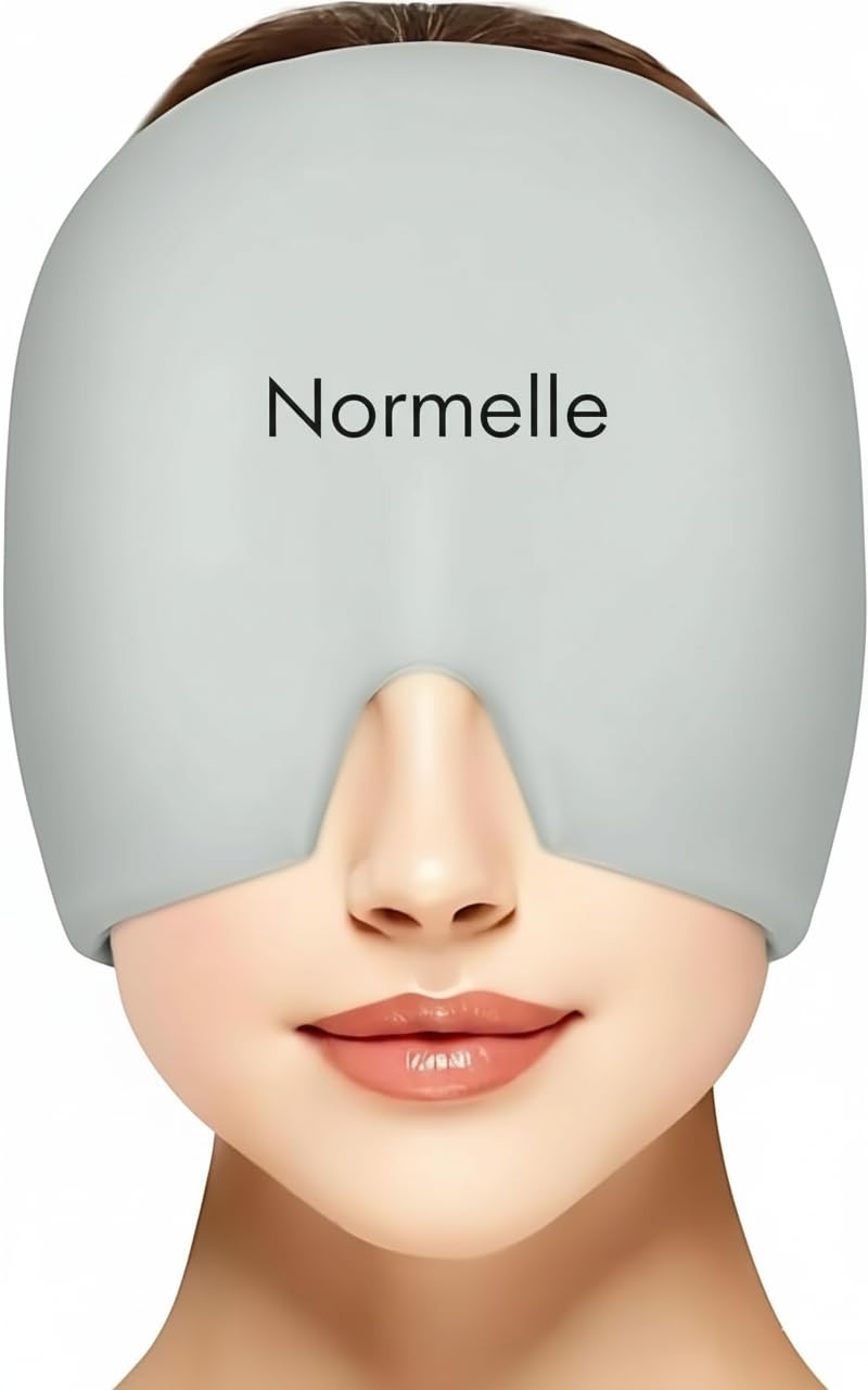 Migraine Relief Gel Hat for Cold and Hot Therapy – 180° Compression Headache Cap for Tension, Sinus & Head Pain – Reusable Gel Beanie for Sleeping, Office, Travel