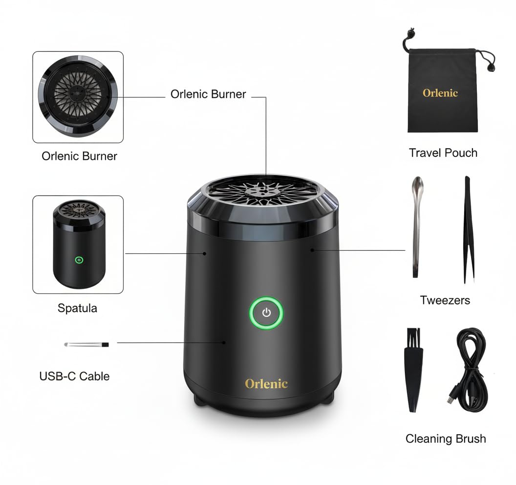 Portable Mini Electric Incense Burner USB Rechargeable Bakhoor Holder with Ceramic Heating Element for Aromatherapy, Safe Flame-Free Design, Compact Metal Aromatic Diffuser for Home and Travel - Image 6