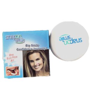 Gonaar Perfect Smile Veneers – Upper & Lower False Teeth Cover, Comfort Fit, Reusable Cosmetic Denture, Instant Smile Fix for Double Row, With Storage Box