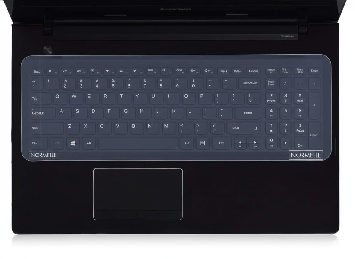 Universal 15.6" Laptop Silicone Keyboard Protector Skin – Transparent Dust Cover and Spill Guard for Notebook Keyboards – Washable Thin Soft Keyboard Guard for 15.6 Inch Laptops