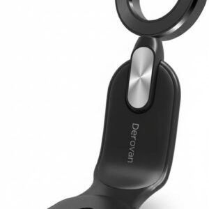 Flexible Car Holder Compatible with MagSafe – Mini Magnet Head, Horizontal & Vertical Mount, One-Handed Operation, Secure Magnetic Attachment, Travel-Friendly, Lightweight & Portable – Black