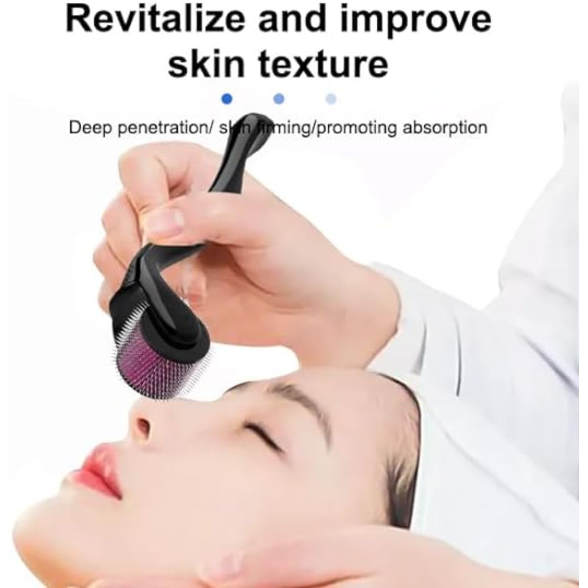 Discover Radiant Skin with 1mm Titanium Micro Needle Derma Roller for Face, Body, Beard, and Hair Growth - Easy-to-Use Skin Rejuvenation Tool for Fine Lines, Wrinkles, Acne Scars, and Stretch Marks, - Image 6