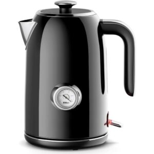 Electric Kettle with Thermometer/Stainless Steel, Fast Boiling, 1.7L, Retro Design, Auto Shut-Off, Cool-Touch Handle, Tea & Coffee Kettle