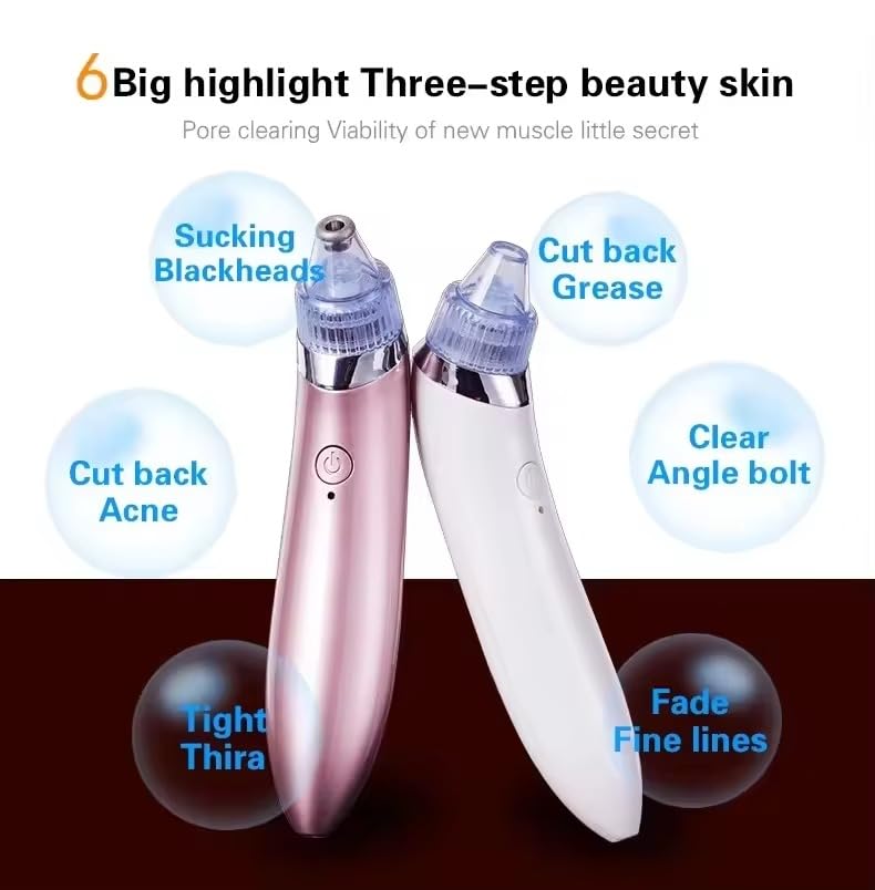 Blackhead Remover Vacuum for Sensitive Skin – Electric Pore Cleaner with Strong Suction & Gentle Tips, Rechargeable Acne Extractor, Deep Facial Cleanser for Nose & Face, Portable Skin Care Tool - Image 7