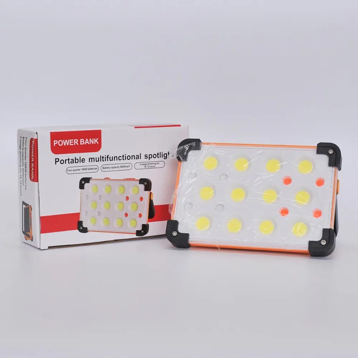 Portable Rechargeable LED Work Light | Solar Floodlight for Camping, Car Repair & Emergency Use | 2400mAh Battery, Waterproof, Adjustable Brightness, 5 Modes | Job Site Lighting & Outdoor LED - Image 5