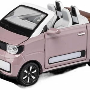 1:24 Alloy Convertible Toy Car Model – Wuling Hongguang Mini Simulation Die-Cast Metal Collectible Vehicle with Openable Doors for Kids & Adults – Realistic Design for Display & Decoration