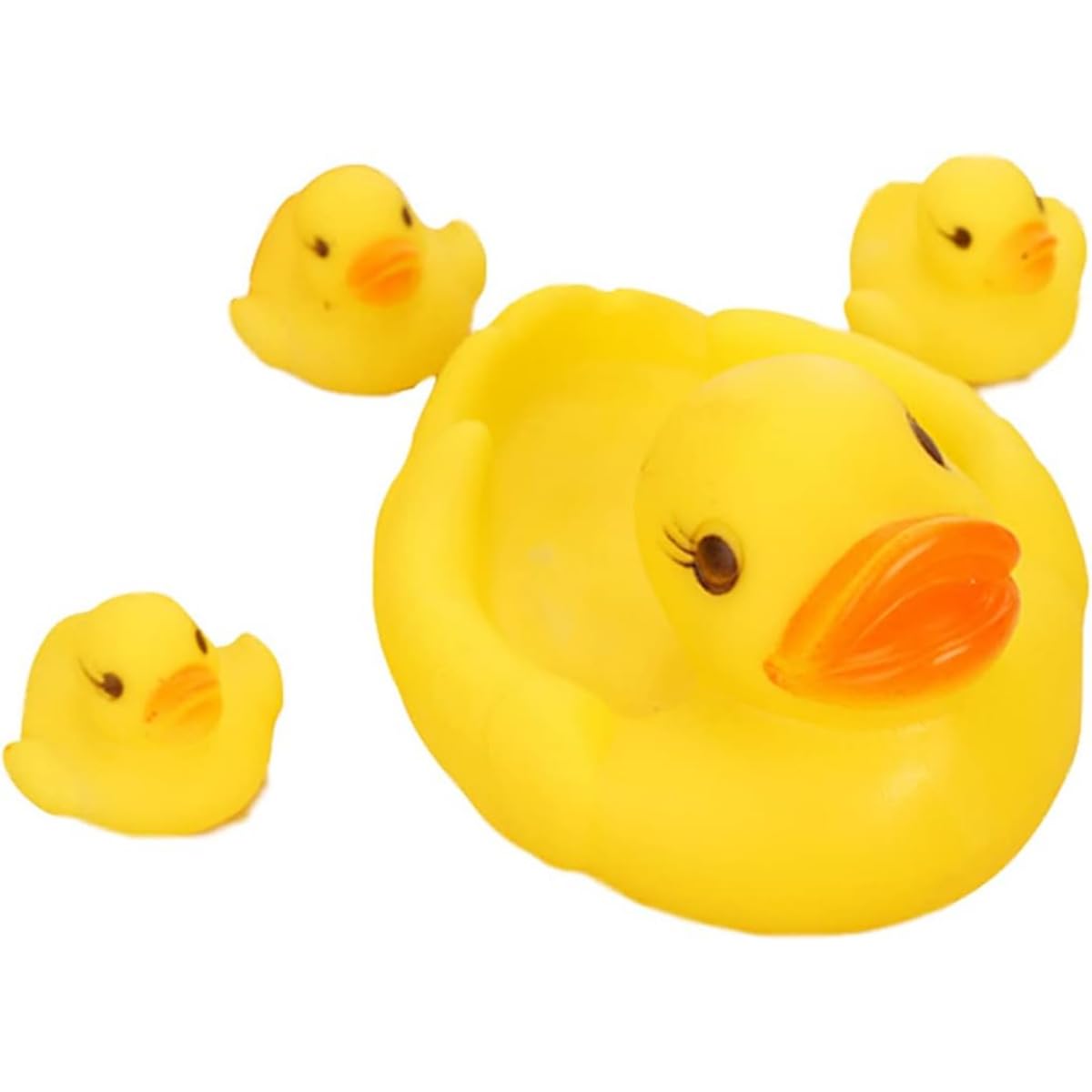Squeaky Rubber Duck Bath Toy Set – Yellow, Floating Baby Bath Toys, Pack of 4 - Image 5