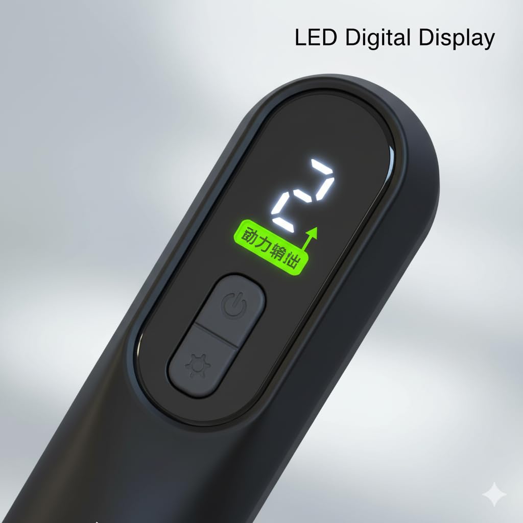 Cordless Car Buffer Polisher With Led Display, 12000 Rpm High Speed Wireless Waxer, Scratch Remover, Window Glass Oil Film Cleaner, Portable Detailing Polishing Tool – Black - Image 4