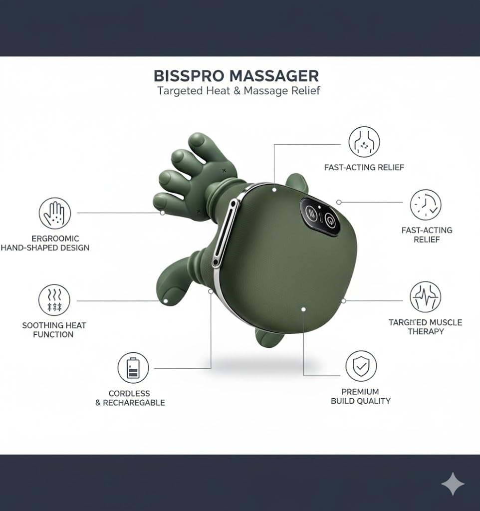 Bionic Neck Massager Electric Cervical Massager with Ergonomic Finger Design - Deep Tissue Shoulder and Back Massager for Pain Relief, Stress Reduction & Muscle Relaxation at Home or Office - Image 7