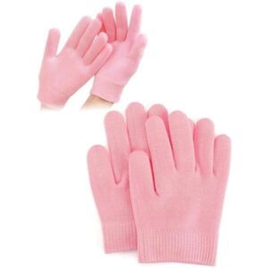 Moisturizing Gloves Repair Dry, Cracked Hands & Feet, UV Protection for Gel Nail Lamps, Gloves for Manicures, Hydrating Therapy, Pink