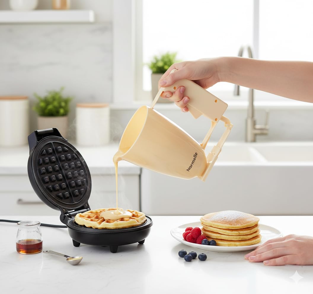 Loqmat Alkadi Making Device Non Stick Plastic Bakeware with Drip Tray and Spatula, Beige Dessert Maker for Sweet Dumplings and Traditional Pastry, Easy to Use Kitchen Baking Tool - Image 2