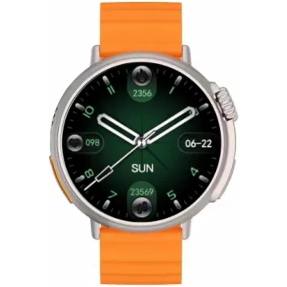 Ultra-Thin Smartwatch, Advanced Fitness Tracking, GPS, BT Call, Water-Resistant, Long Battery Life, Stylish Black, Orange Design - Image 3
