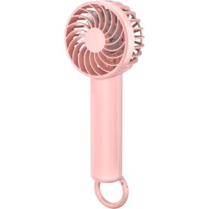 Portable Handheld Fan/USB Rechargeable, 3-Speed Powerful Airflow, Mini Personal Cooling Solution, Beat the Heat Anywhere, Perfect for Travel, Office, or Outdoor Use – Compact & Lightweight (Pink)