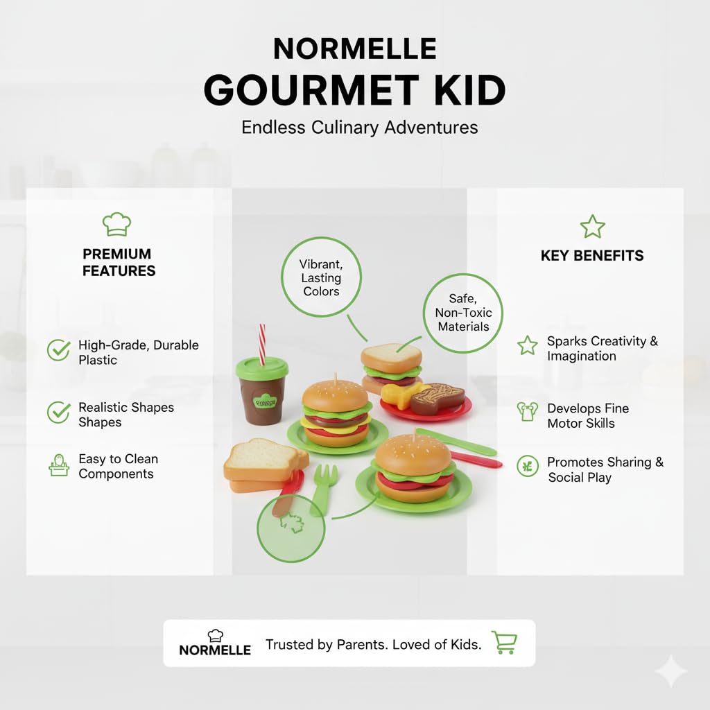 Pizza Play Food Set for Kids, Pretend Kitchen Cooking Toy with Sliced Pizza, Toppings, Dessert, Drinks, Cutlery, Tray, Pizza Box and Order Card, Role Play Food Toy for Boys and Girls Age 3+ - Image 6