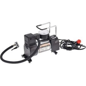 High-Powered 12V Tire Pump, Portable Electric Tyre Inflator, Pressure Monitor, Compressor for Cars, Bikes, Balls, 100PSI Max, Corded, Fast Inflation, Compact & Lightweight Design, 120W Power