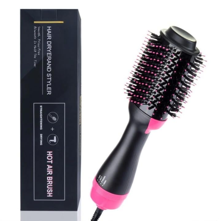 3-in-1 Hot Air Styling Brush – Dryer, Straightener & Volume Enhancer with Ionic Technology - Image 2