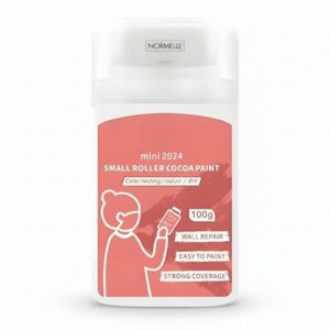 Small Roller Brush Wall Repair Tool 2024 – Portable 2-in-1 Paint Roller Kit, Stains & Marks – Water-Based White Paint, Fast Drying, Easy DIY Wall Renovation Tool – 3.5 Fl Oz
