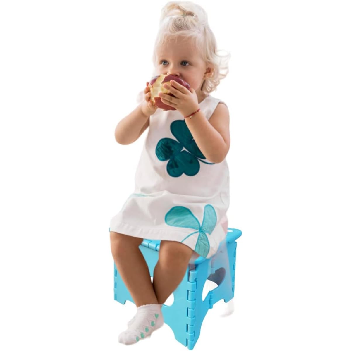 Plastic Folding Step Stool/Small, Heavy Duty, Multipurpose Footstool with Handle for Home, Kitchen, Office – Easy Storage Foldable Stool - Image 7