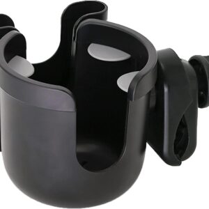 Stroller Cup & Phone Holder, 2-in-1 Organizer for Strollers, Bikes, Wheelchairs, Walkers, Silicone Bottle Holder Compatible with Uppababy, Nuna, Bugaboo | Practical Accessory & Gift