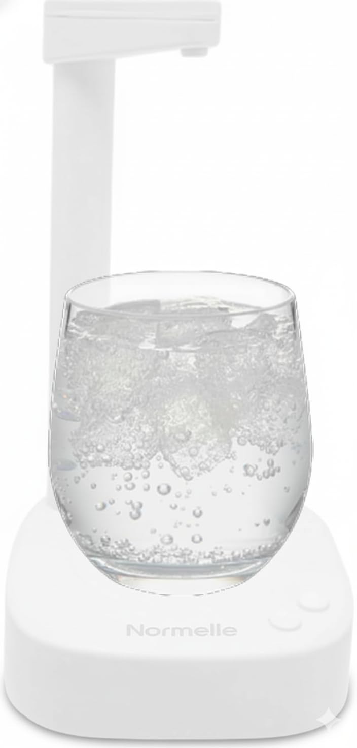 Smart Tabletop Water Dispenser with 7 Dosing Modes, USB Rechargeable 1800mAh Battery, Compact Low Noise ABS Portable Drinker for Desk, Dining Table, Office, Camping, Coffee Station