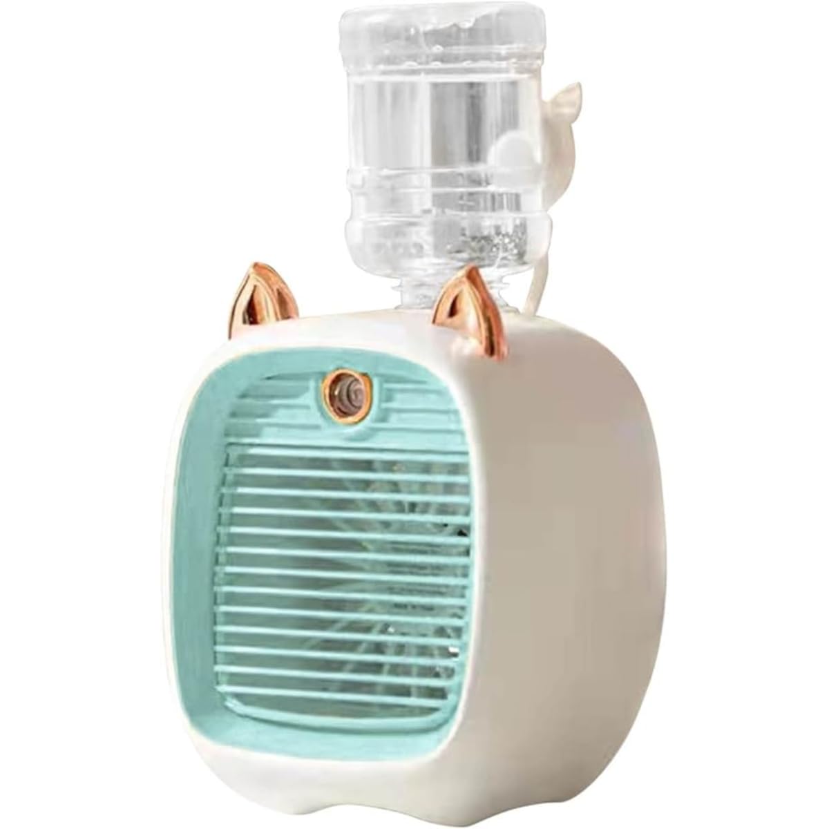 Kids Portable Air Conditioner Fan, Mini Rechargeable Evaporative Cooler, USB Personal AC & Humidifier for Home Office Bedroom, Eco-Friendly & Convenient, USB Charging, Easy-to-Use, Cute Design