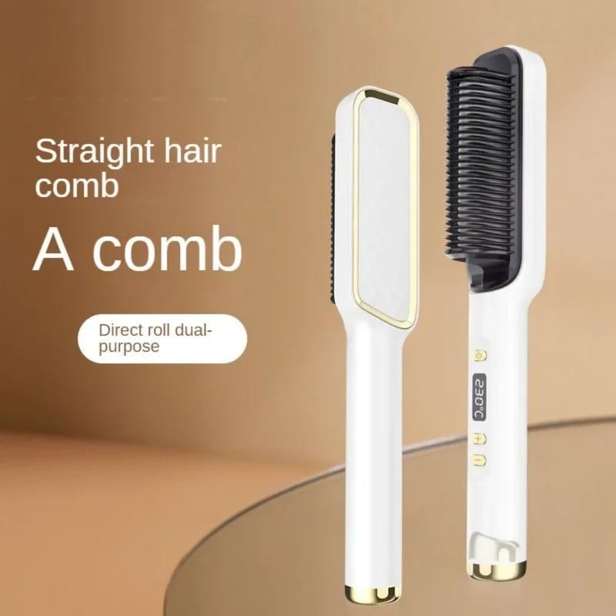 Anion Hair Straightener Brush: Fast Heating, Anti-Scald Comb with LED - Salon Quality Styling for Home & Travel - Damage-Free, Swift Styling, Portable & Safe - Image 3