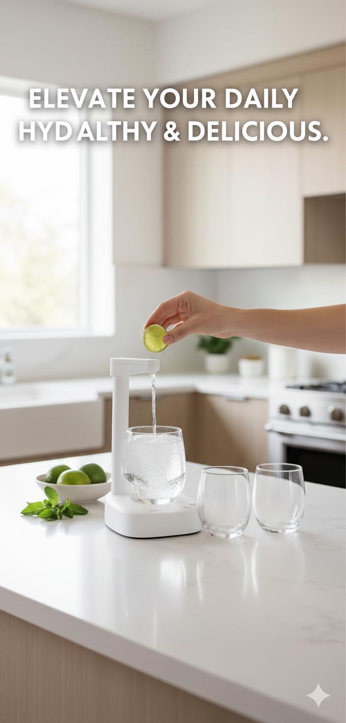 Smart Tabletop Water Dispenser with 7 Dosing Modes, USB Rechargeable 1800mAh Battery, Compact Low Noise ABS Portable Drinker for Desk, Dining Table, Office, Camping, Coffee Station - Image 3