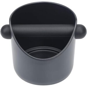 Dump Bin Oblique Mouth Coffee Ground Bin, Durable Espresso Knock Box with Removable Knock Bar - Space Saving & Easy to Clean