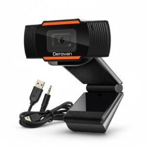 1080P HD Webcam with Microphone – Autofocus USB Camera with Plug‑&‑Play, Light Correction & Privacy Cover for Streaming, Conferencing & Teaching