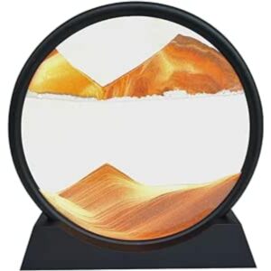 Mesmerizing 3D Deep Sea Moving Sand Art Lamp: Kinetic Sandscape Decor for Relaxing Home & Office Ambiance - LED Light, Living Room, Wall Decor, Table Lamp, Desk Accessories, Magnetic Balls