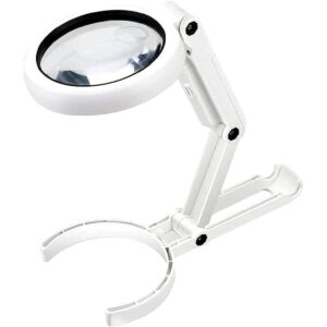 Magnifying Glass with Stand/ 2 in 1 Lightweight Handheld & Desktop Magnifier for Reading, Crafts, Hobbies, Inspection/Clear Lens with Comfortable Grip
