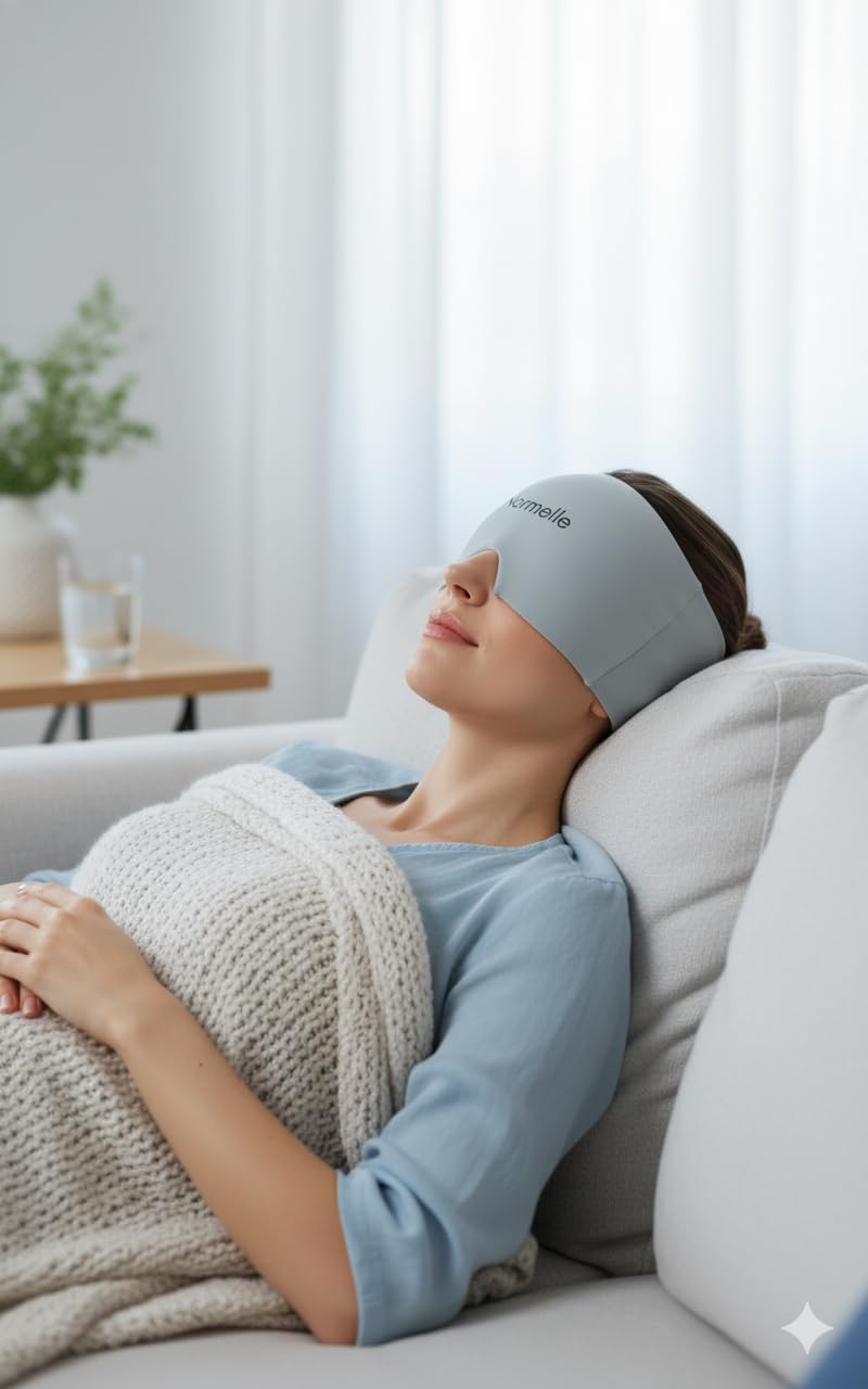 Migraine Relief Gel Hat for Cold and Hot Therapy – 180° Compression Headache Cap for Tension, Sinus & Head Pain – Reusable Gel Beanie for Sleeping, Office, Travel - Image 2