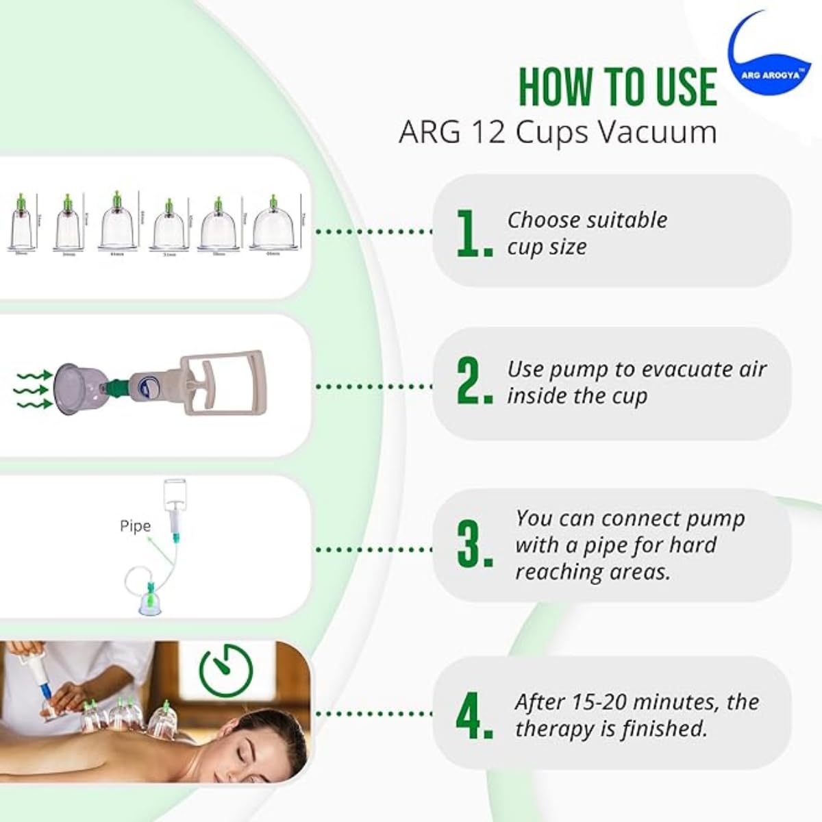 Cupping Therapy Set / 24-Piece Vacuum Suction Cups with Hand Pump, Magnetic Acupressure Points, Massage & Pain Relief Kit for Home & Professional Use - Image 5
