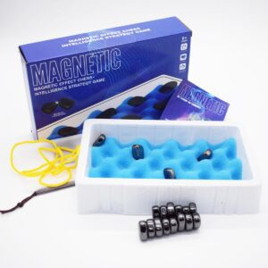 Magnetic Chess Set with Strong Magnets/Travel Chess Game for Kids & Adults, Portable & Durable Family Board Game, Educational Chess with Storage Bag | Outdoor Chess & Checkers