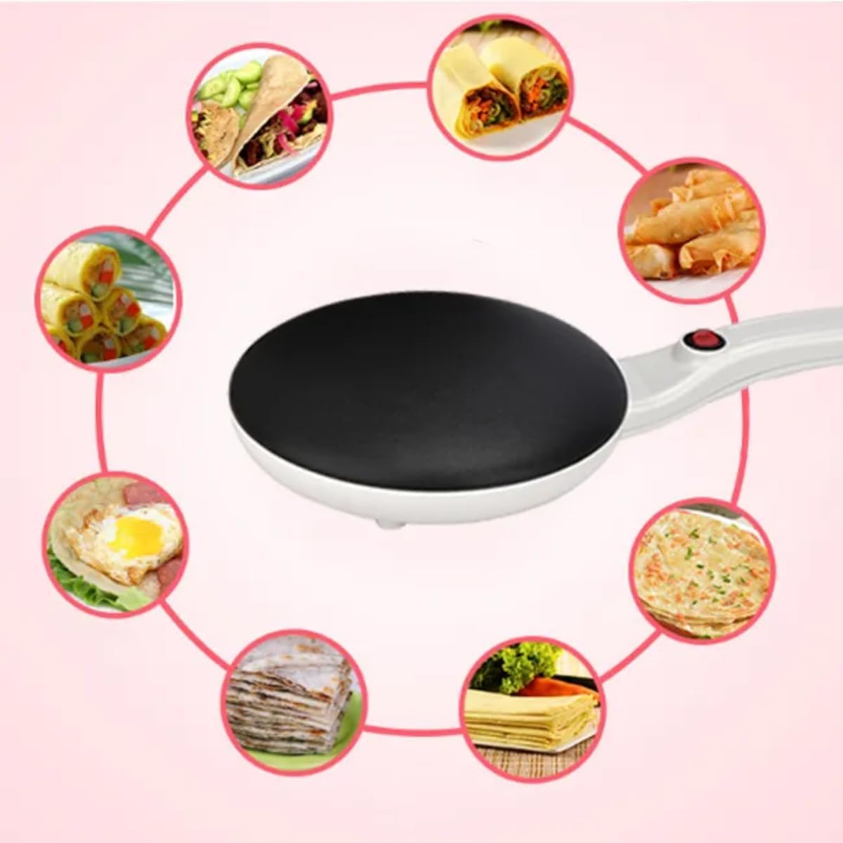 Crepe Maker/Automatic Thermostat,pancake maker,Coated Crepe Maker, Multi Pupose Electic Crepe Maker,Power With One Button Operation, - Image 3