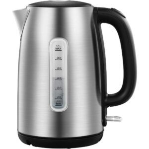 Cordless Electric Kettle in Steel/Stainless Steel Tea & Water Kettle, Fast Boiling, 1.7L, Auto Shut-Off, LED Indicator, Energy Efficient, Perfect for Home & Office Use