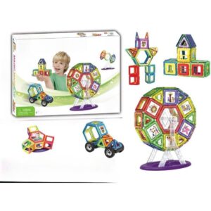 Magnet Building Tiles - 3D Magnetic Blocks for Kids: STEM Educational Toys, Creative & Fun Construction Playboards for Boys & Girls Aged 3+ | Brain-Boosting, Inspirational magnetic tiles for kids