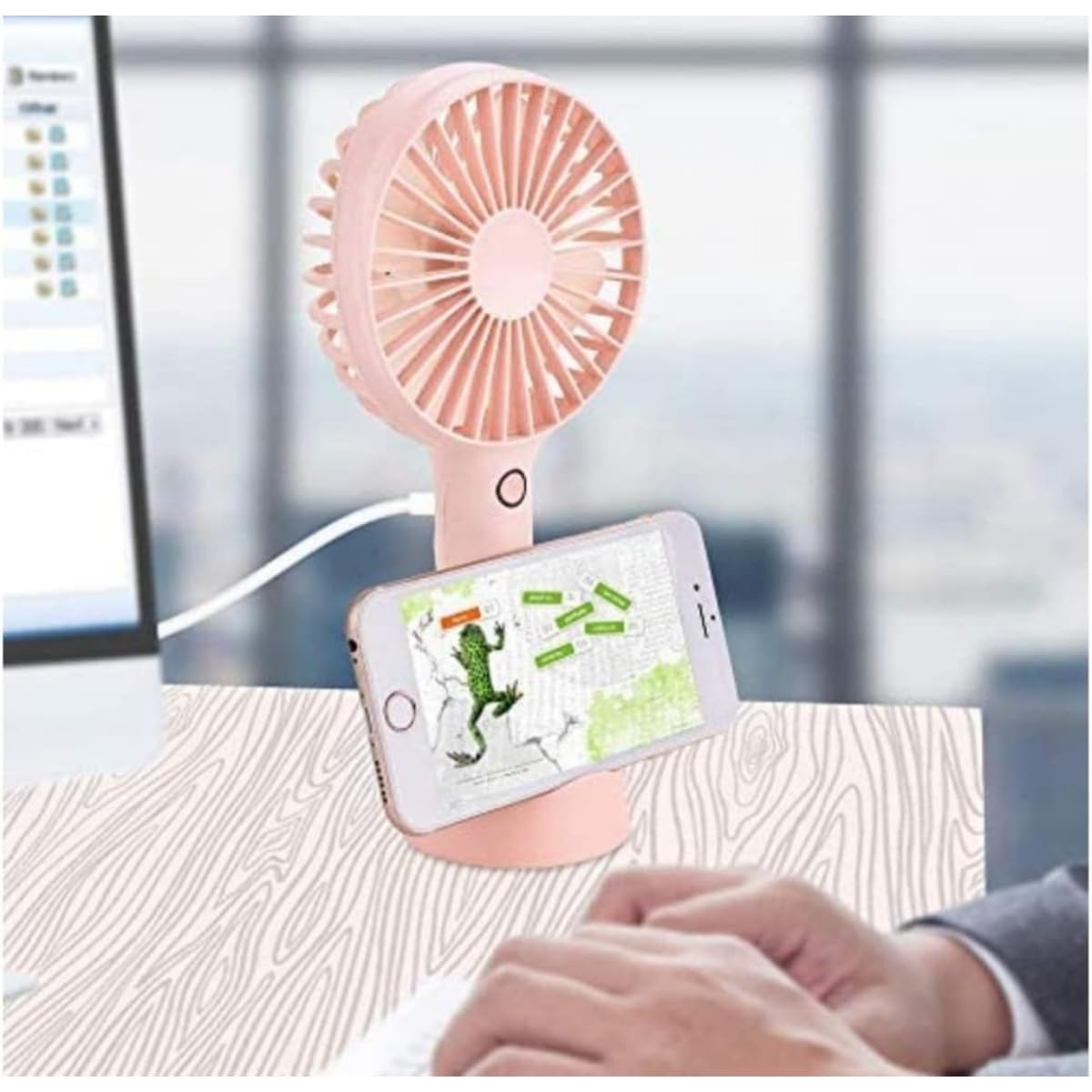 Rechargeable & USB Powered, 3 Speed Modes, Portable Cooling Solution for Home, Travel & Outdoor Use, Quiet Operation & Long Battery Life, Mini Handheld Fan - Image 2
