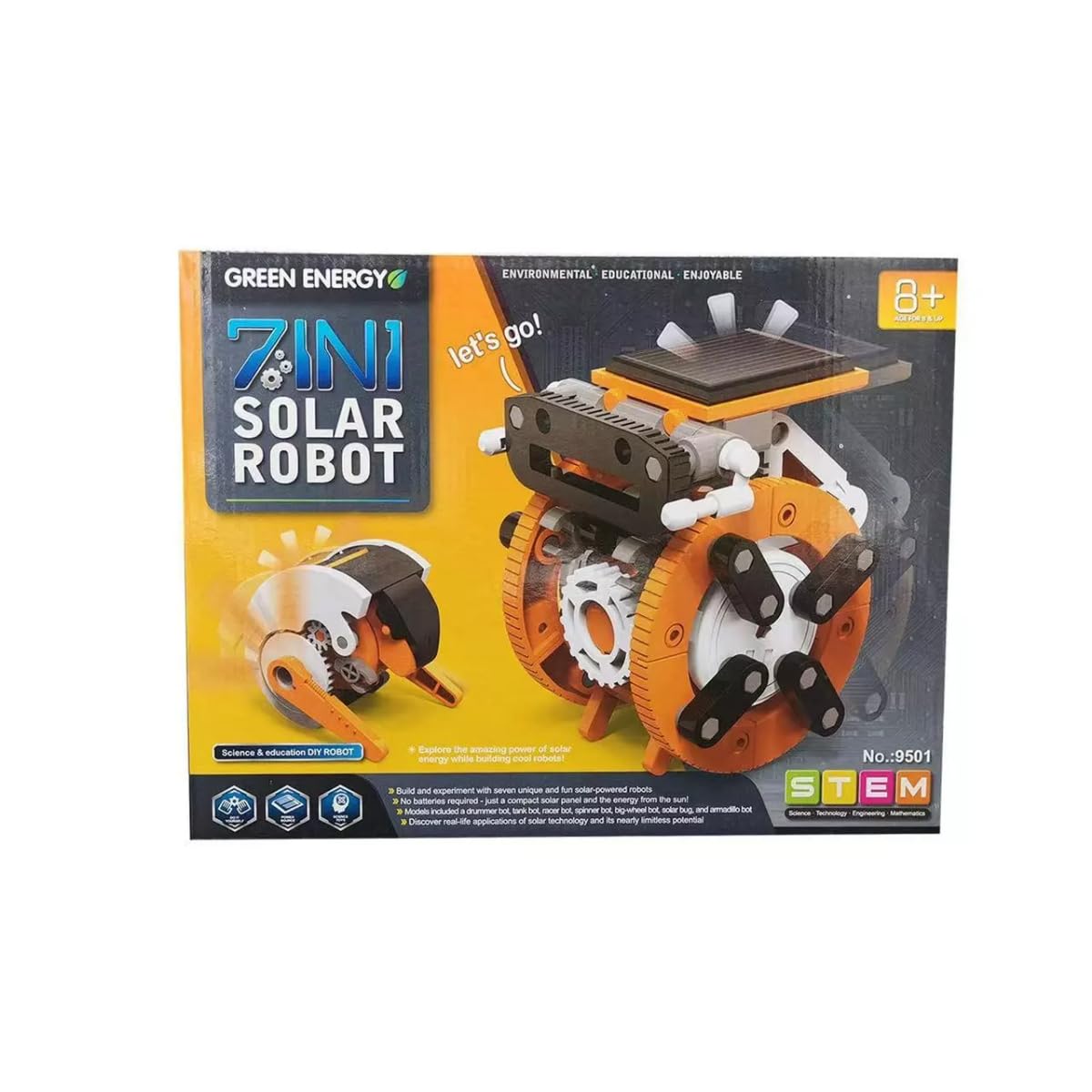 Solar Robot Kit for Kids/STEM Robot Building Toy, Solar Powered DIY Science Experiment Kit, Ideal Educational Toy for 8-12 Year Old Boys & Girls, Perfect Birthday & Christmas Gift