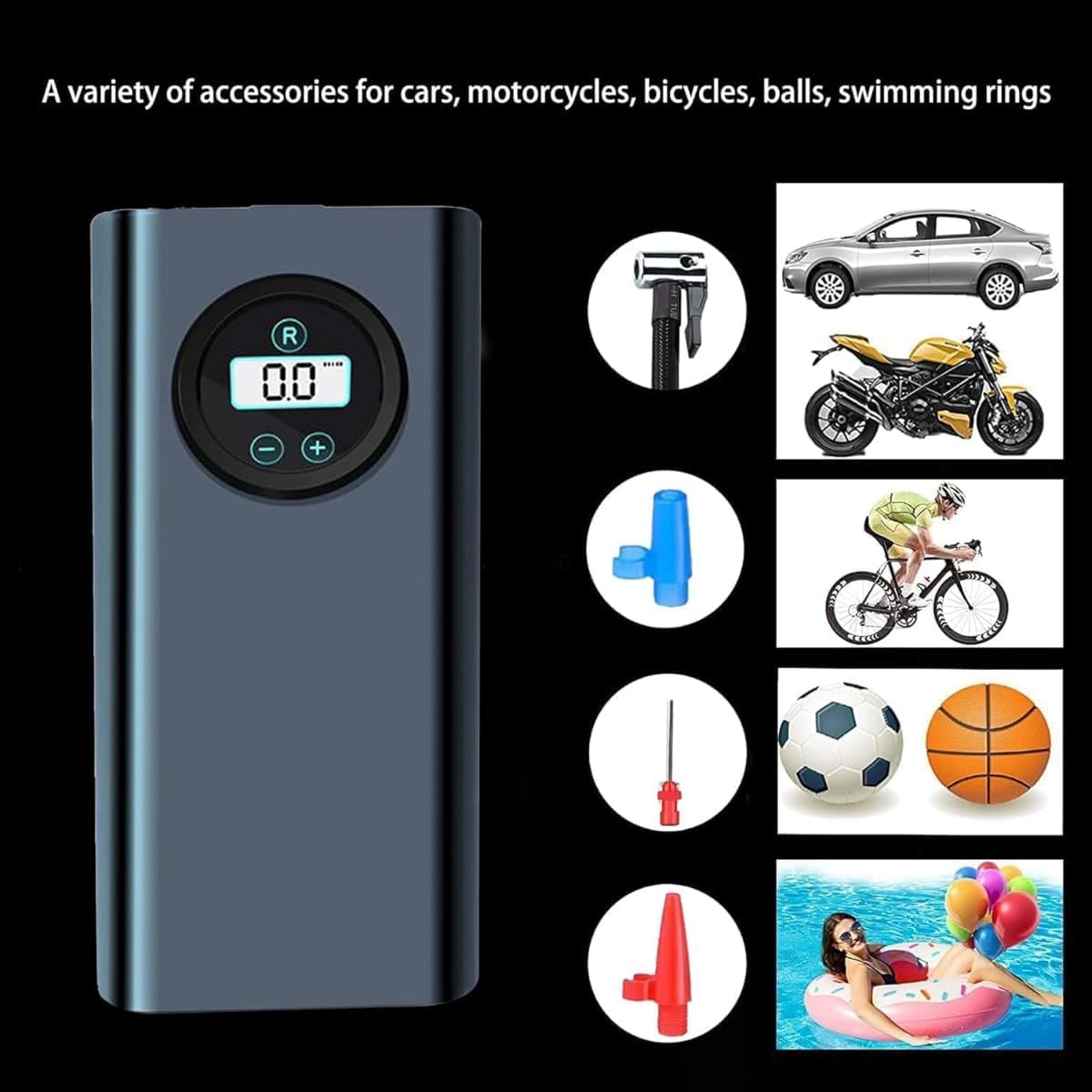 Portable Tyre Inflator for Car / 150PSI Power, Rechargeable Battery, 4 Smart Modes, 2X Faster Inflation, Auto Shut-Off, Compact & Lightweight – Perfect for Car, Bike & Ball Use - Image 6