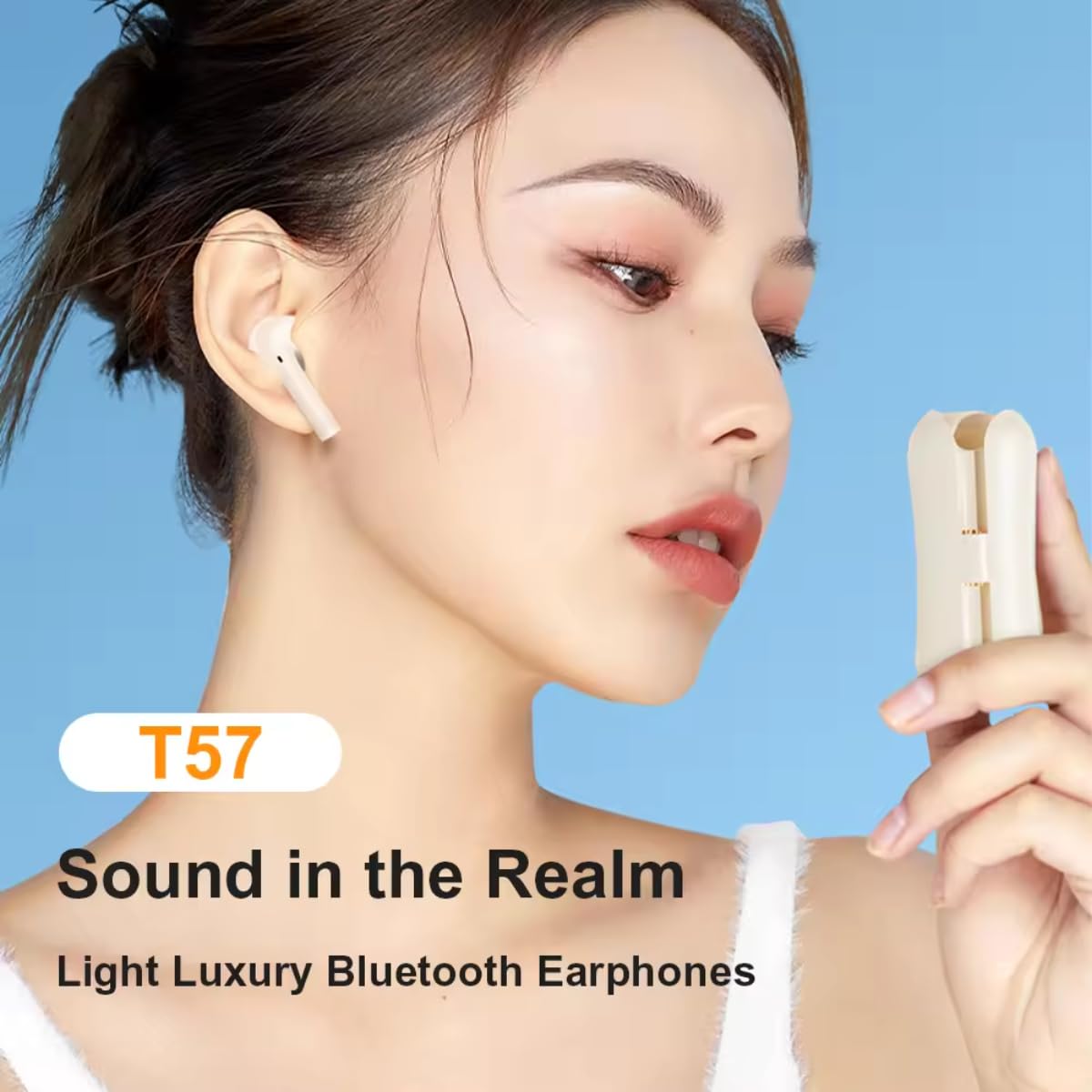 True Wireless Bluetooth Earbuds - Advanced Noise Cancellation Battery, HD Microphone, Bluetooth 5.3, Hi-Fi Stereo Sound Charging, LED Display, Sports Headphones, White - Image 4