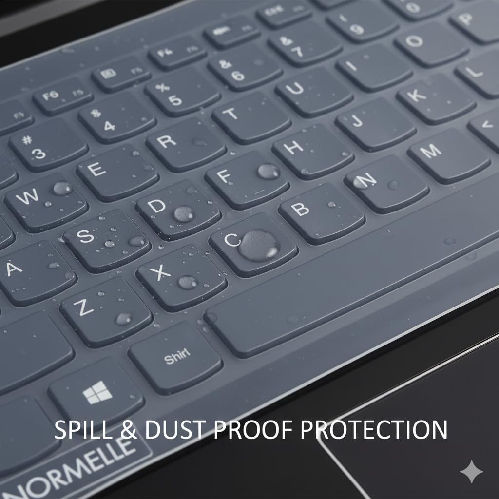 Universal 15.6" Laptop Silicone Keyboard Protector Skin – Transparent Dust Cover and Spill Guard for Notebook Keyboards – Washable Thin Soft Keyboard Guard for 15.6 Inch Laptops - Image 3