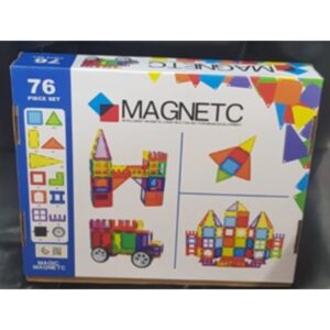 76-Piece Magnetic Blocks Building Tiles STEM Toys for Toddlers - Educational Construction Playboards for Boys and Girls 3+ - Creative Learning & Play - Inspirational 3D Building Set for Kids