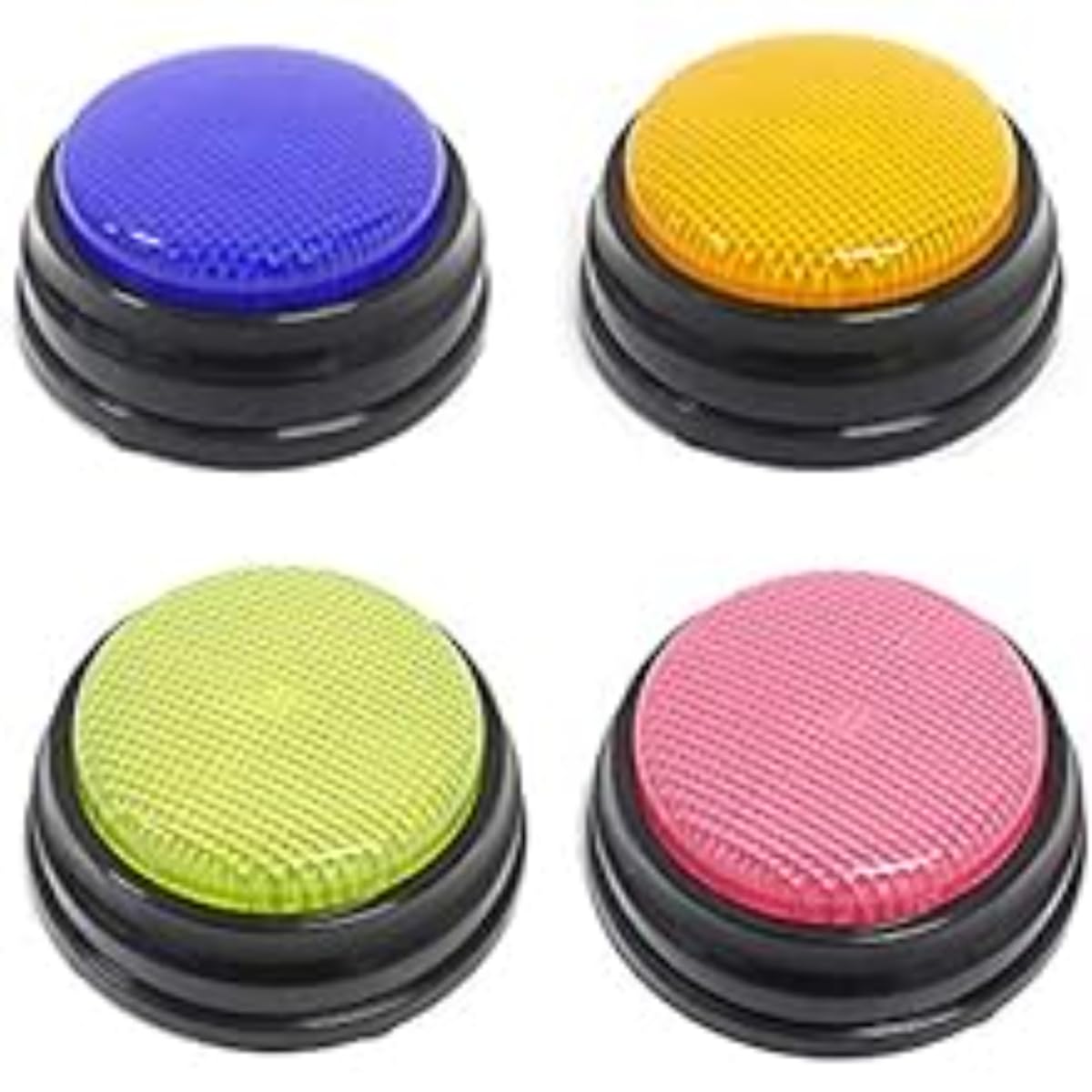 Interactive Recordable Talking Button with LED Function , Learning Resources Answer Buzzers , Parent-Child Toy , Language Education Tool , Perfect Phonograph , ABS Plastic , Blue Pink Green Orange