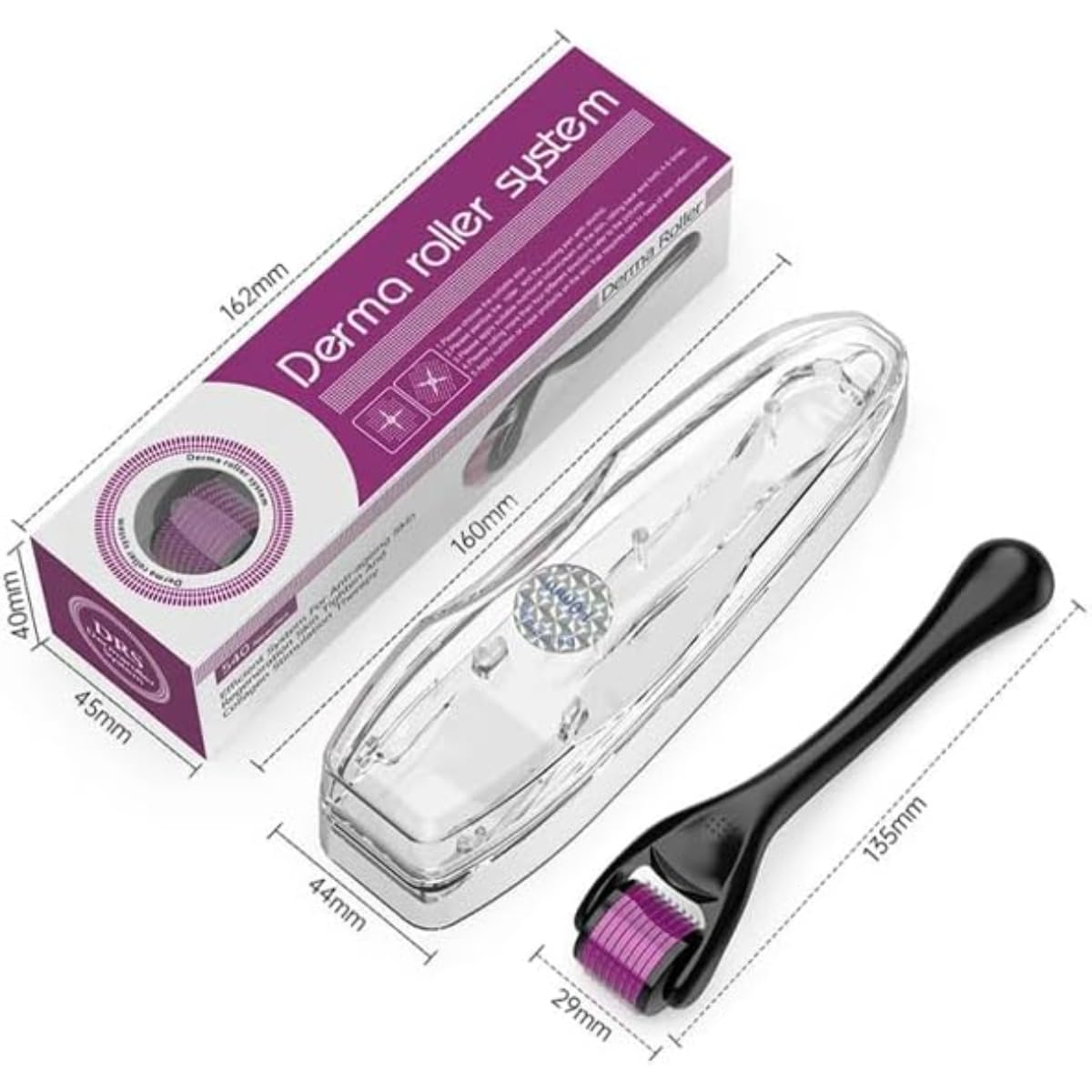 Discover Radiant Skin with 1mm Titanium Micro Needle Derma Roller for Face, Body, Beard, and Hair Growth - Easy-to-Use Skin Rejuvenation Tool for Fine Lines, Wrinkles, Acne Scars, and Stretch Marks, - Image 7