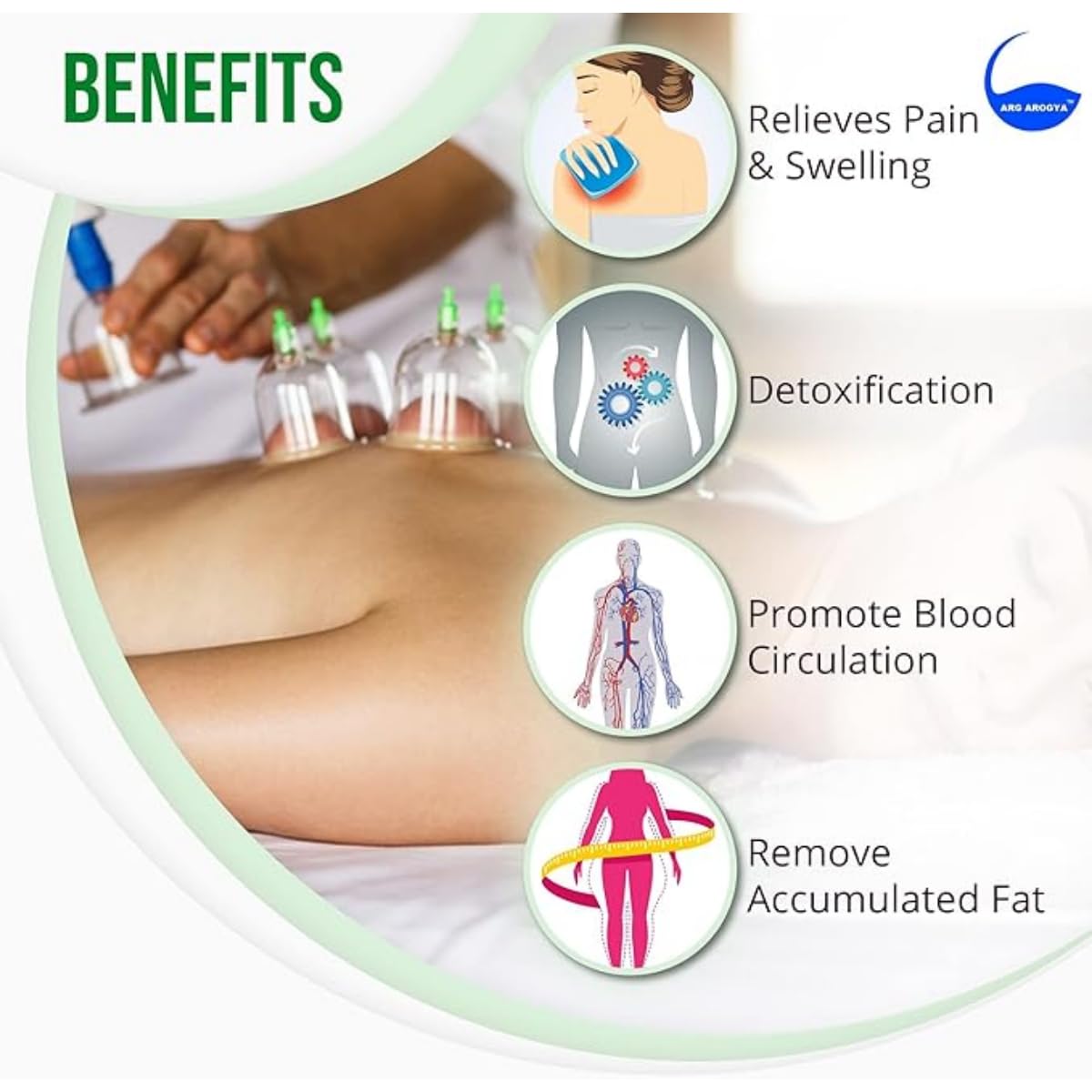 Cupping Therapy Set / 24-Piece Vacuum Suction Cups with Hand Pump, Magnetic Acupressure Points, Massage & Pain Relief Kit for Home & Professional Use - Image 4