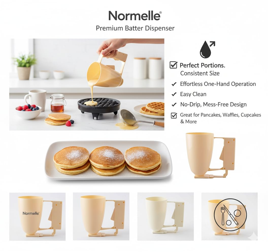 Loqmat Alkadi Making Device Non Stick Plastic Bakeware with Drip Tray and Spatula, Beige Dessert Maker for Sweet Dumplings and Traditional Pastry, Easy to Use Kitchen Baking Tool - Image 6