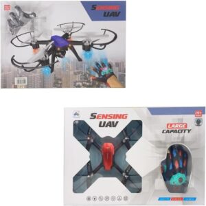 Sensing UAV Glove Drone/Hand Gesture Control, 4 Axis Stability, Advanced Sensors, Durable Build, LED Lights, Rechargeable Battery, Easy Beginner Operation, Versatile Flight Modes