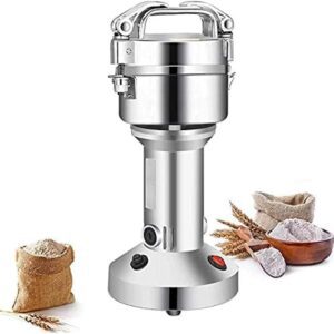 Portable Electric Grain Grinder – High-Speed Stainless Steel Mill for Herbs, Spices, Flour & Cereals, Heavy-Duty Pulverizer for Home & Commercial Use, Compact Upgraded Grinding Machine
