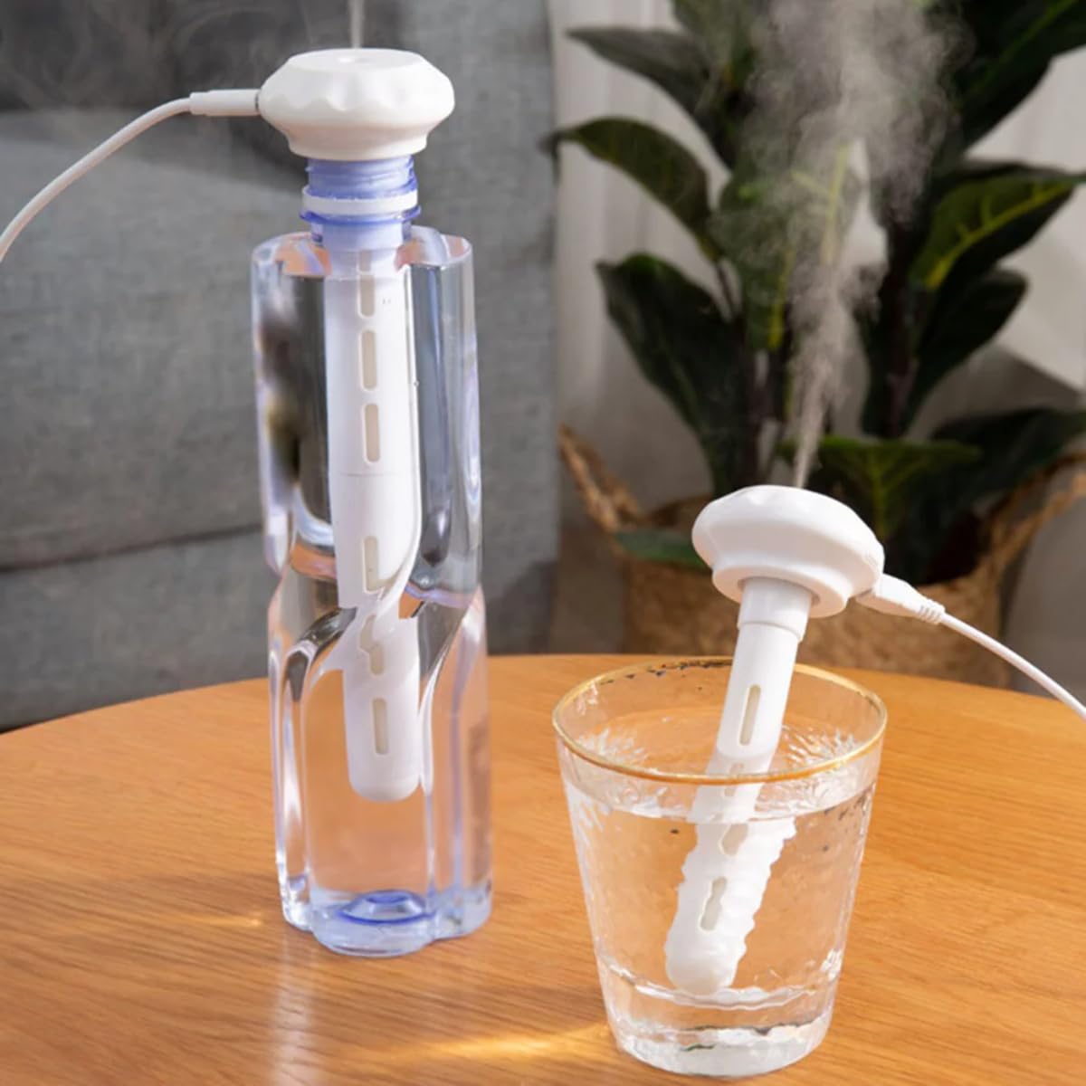 Travel Humidifier | Rechargeable, Ultra Quiet | Auto Power Off, Night Light | 360° Rotation Filter | Essential Oil Diffuser | Portable Cool Mist Ultrasonic for Home, Office, Car | Large Capacity Quiet - Image 2